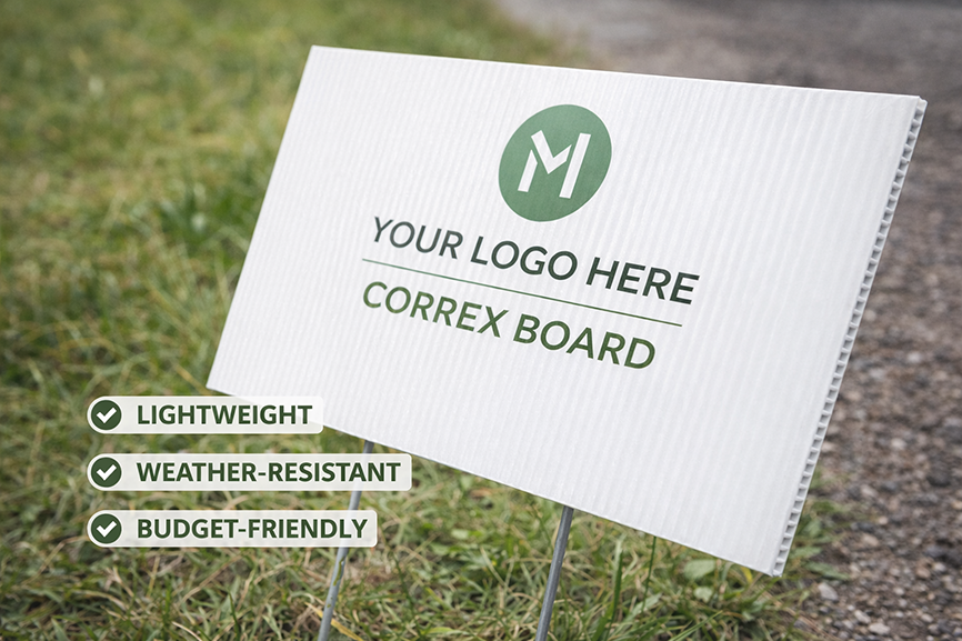 Correx Sign Board Printing for Outdoor Use