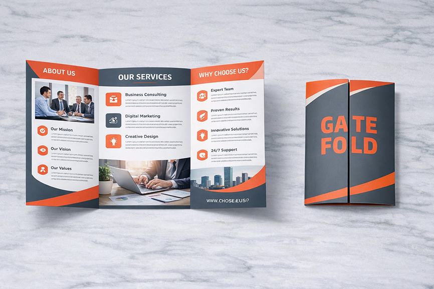 Gate Fold Brochure Printing