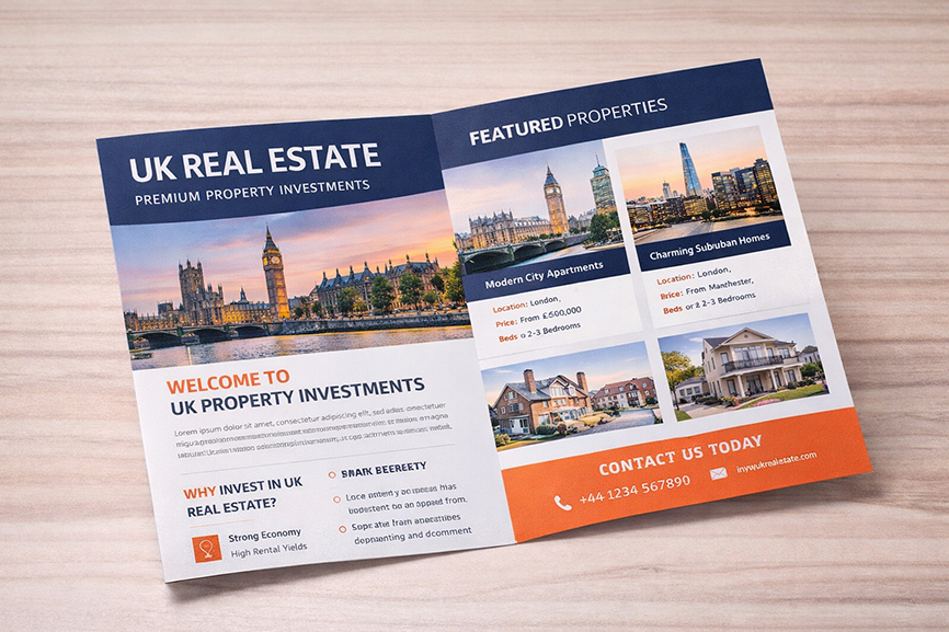 Half Fold Brochure Printing